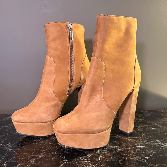 SCHUTZ Tan Platform Booties - Picture 1 of 5
